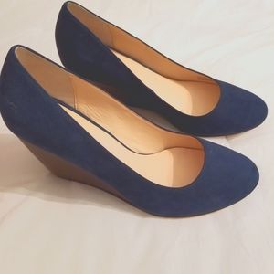 Cole Haan Navy Blue Suede Size 9 Wedges
